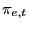$ \pi_{e,t}$
