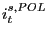 $ i_{t}^{s,POL}$