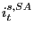 $ i_{t}^{s,SA}$