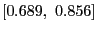 $ \left[ 0.689,\text{ }0.856\right] $