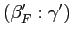 $ (\beta _{F}^{\prime}:\gamma^{\prime})$