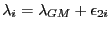$ \lambda_{i}=\lambda_{GM}+\epsilon_{2i}$