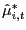 $ \hat{\mu}_{i,t}^{\ast}$