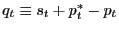 $ q_{t}\equiv s_{t}+p_{t}^{\ast}-p_{t}$