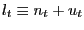 $ l_{t} \equiv n_{t} + u_{t}$