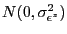 $ N(0, \sigma^{2} _{\epsilon^{z}})$