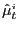 $ \hat{\mu}_{t}^{_{i}}$