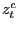 $ z_{t}^{c}$