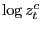 $ \log z_{t}^{c}$