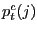 $ p_{t}^{c}(j)$
