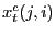 $ x_{t} ^{c}(j,i)$