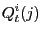 $\displaystyle Q_{t}^{i}(j)$