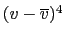 $ (v-\overline{v})^{4}$