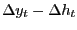 $ \Delta y_{t}-\Delta h_{t}$