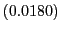 $ \left( 0.0180\right) $