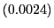 $ (0.0024)$