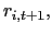 $ r_{i,t+1},$