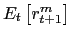 $ E_{t}\left[ r_{t+1}^{m}\right] $
