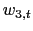 $ w _{3,t}$