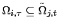 $ \Omega_{i,\tau}\subseteq\tilde{\Omega}_{j,t}$