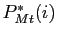 $ P^{*}_{Mt}(i)$