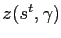 $ z(s^{t},\gamma)$