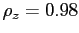 $ \rho_{z} = 0.98$