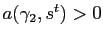 $ a(\gamma_2,s^t) > 0$
