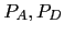 $ P_{A},P_{D}$