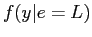 $ f(y\vert e = L)$