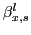 $ \beta_{x,s}^{l}$