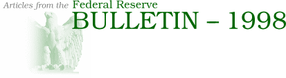 Articles from the Federal Reserve Bulletin - 1998