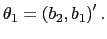  \theta _{1}=\left( b_{2},b_{1}\right) ^{\prime }.