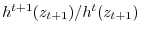 h^{t+1}(z_{t+1} )/h^t(z_{t+1} )