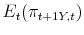\displaystyle E_{t}(\pi_{t+1Y,t})