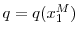  q = q(x_1^M)