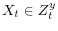  X_t \in Z_t^y