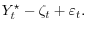 \displaystyle Y_t^\star - \zeta_t + \varepsilon_t.