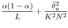 \displaystyle \frac{\alpha(1-\alpha)}{L} + \frac{\bar{\theta}_u^2}{K^2N^2} 