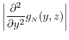 \displaystyle \bigg\vert\frac{\partial^2}{\partial y^2} g_\ensuremath{{\scriptscriptstyle N}}(y,z)\bigg\vert
