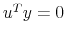  u^T y = 0