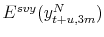  E^{svy}(y_{t+u,3m}^N)