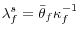  \lambda_{f}^{s}=\bar{\theta}_{f}\kappa_{f}^{-1}