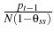 \frac{p_{t-1}}{N(1-\theta_{ss})}