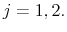  j=1,2.