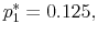  p_{1}^{\ast}=0.125,