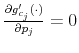  \frac{\partial g_{c_{j}}^{\prime}\left( \cdot\right) }{\partial p_{j}}=0