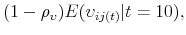  (1-\rho _{\upsilon })E(\upsilon _{ij(t)}\vert t=10),