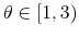 \theta\in\lbrack1,3)