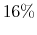  16\%
